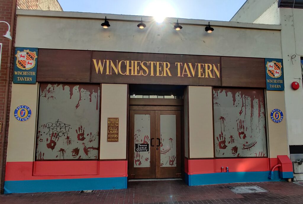 Front of the Winchester Tavern for the Shaun of the Dead Pop-Up at SDCC 2024
